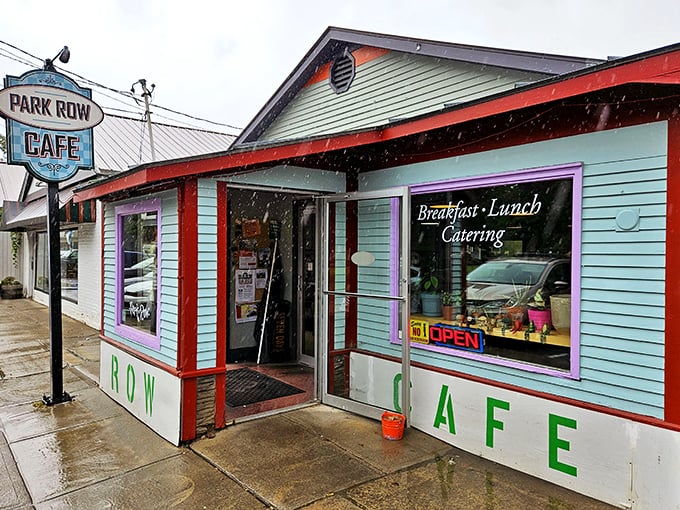 Retro charm meets modern flavor at Park Row Cafe. It's like stepping into a Norman Rockwell painting, but with better coffee and Wi-Fi.