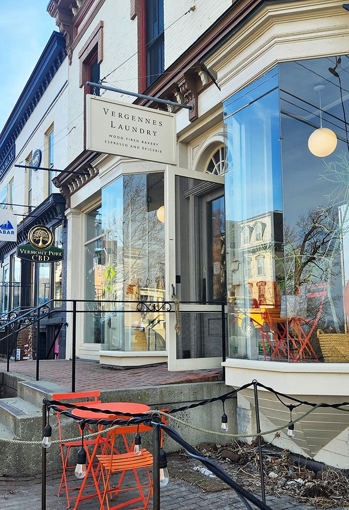 Forget laundry – the only thing getting cleaned here are plates. This charming bakery serves up pastries so good, you'll want to frame them before eating.