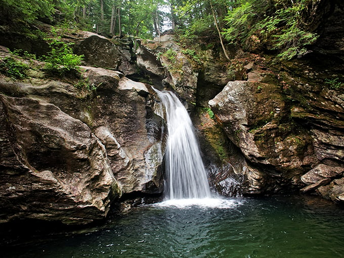 Bingham Falls: Where water meets rock in a spectacular game of tag. Spoiler alert: The water always wins!