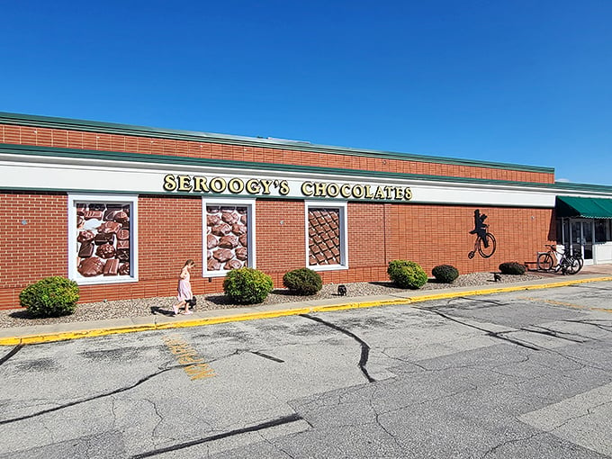 Chocolate paradise found! Seroogy's storefront is a beacon of hope for the sugar-deprived, promising delectable treasures behind its doors.