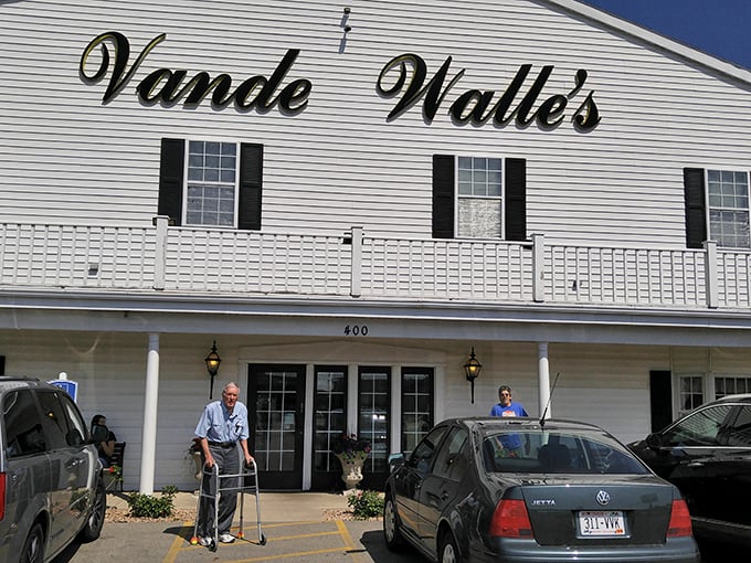 Where happiness has a front porch. Vande Walle's classic storefront promises a warm welcome and even sweeter treats inside.