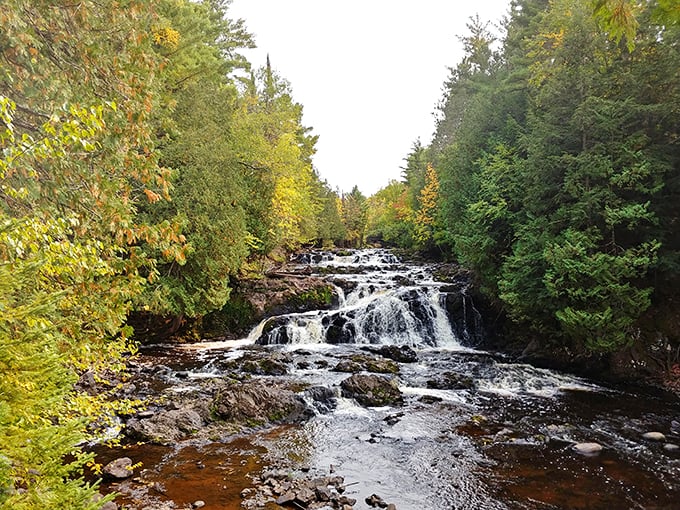 Copper Falls: Where Mother Nature shows off her sculpting skills. This cascade could give Michelangelo's David a run for its money in the beauty department.