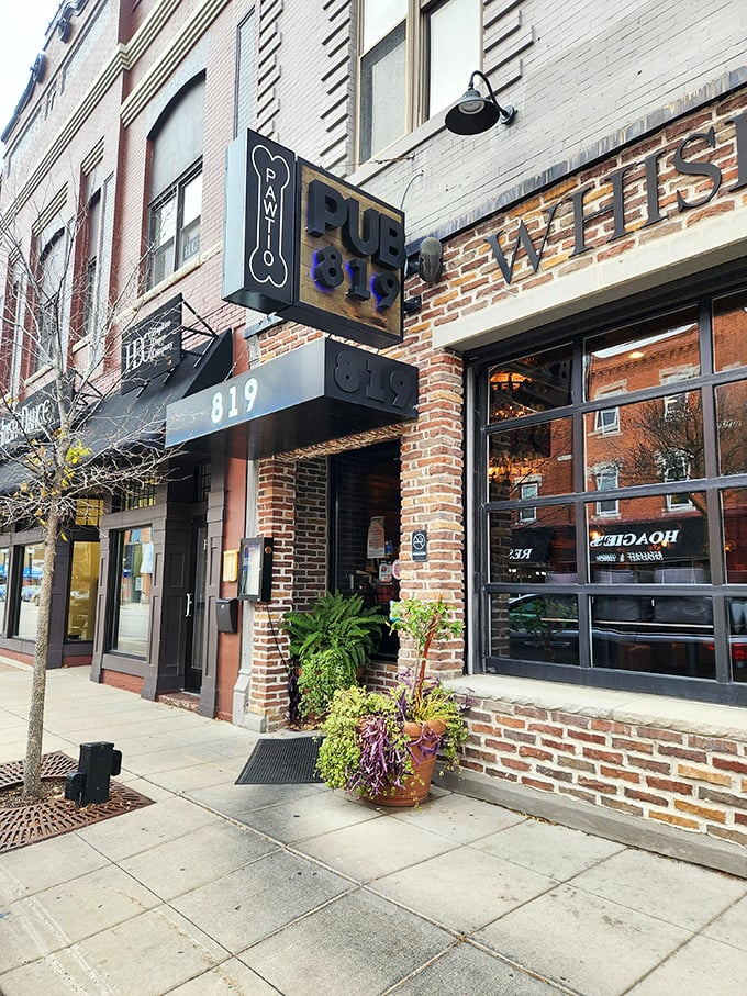 Pub 819: Where the brick exterior hides a world of cheesy wonders. It's like a speakeasy for mac and cheese lovers!