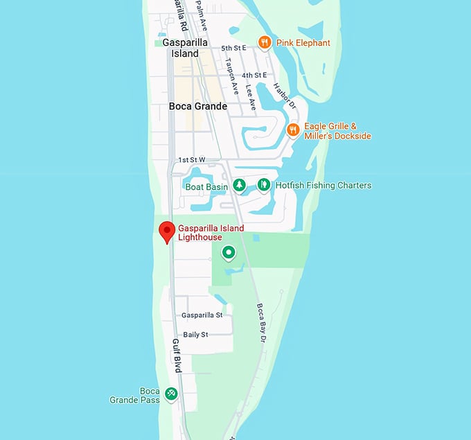 16. gasparilla island lighthouse map