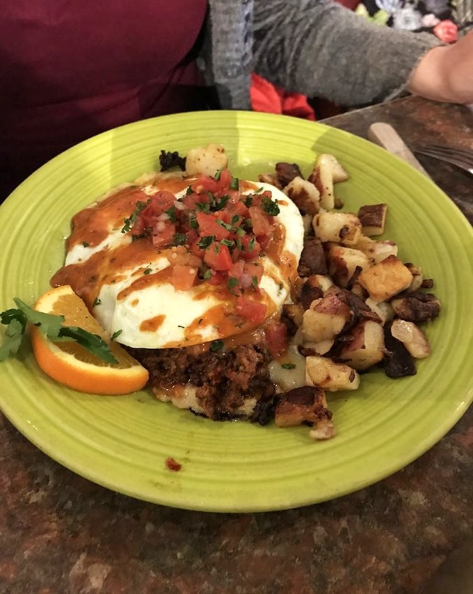 Huevos Rancheros: Where breakfast meets fiesta. This plate is doing the cha-cha on your taste buds.