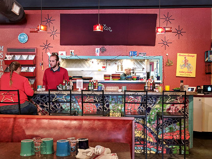 Starry-eyed over this stellar bar setup. It's like the Milky Way decided to serve breakfast.