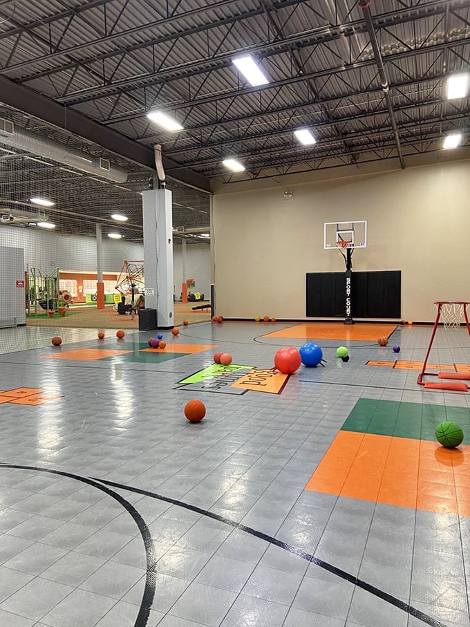 Hoop dreams start here! Future NBA stars can practice their layups without worrying about Minnesota's infamous winter chill.