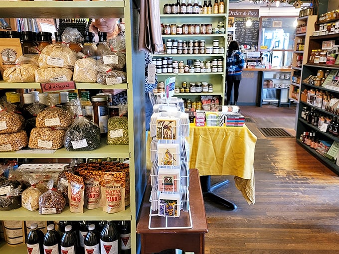 A mini grocery store that's part farmer's market, part treasure hunt. It's like your cool aunt's pantry, if your aunt was a gourmet chef with great taste in literature.