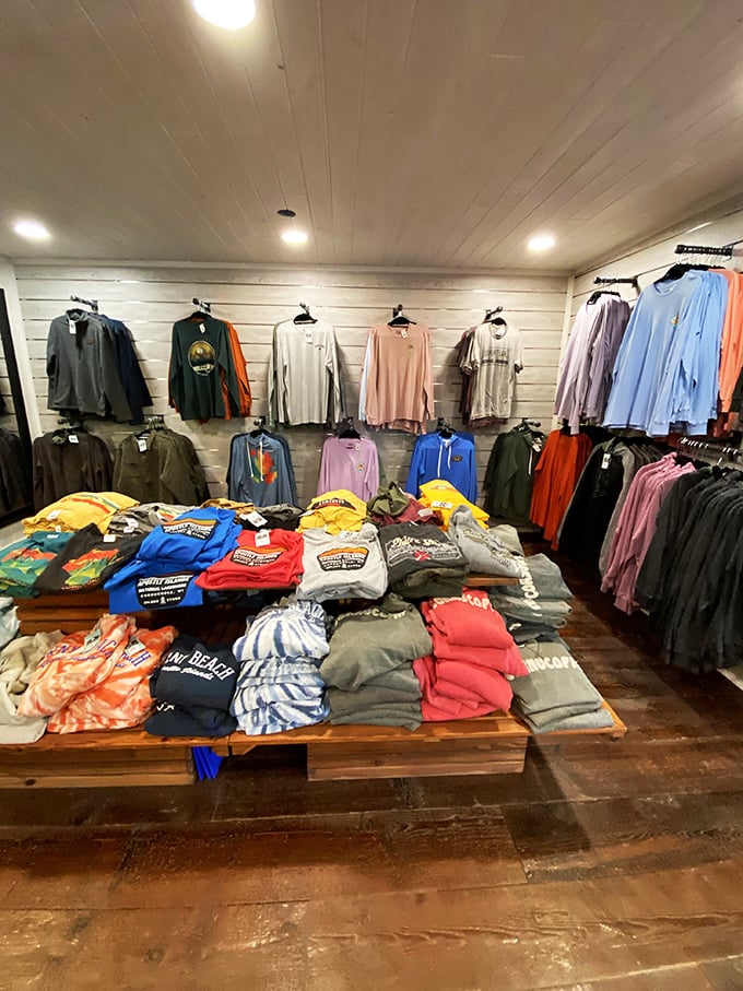 Dress for success, Northwoods style! Ehlers' clothing section is where lumberjack chic meets lake life casual – Paul Bunyan would approve.