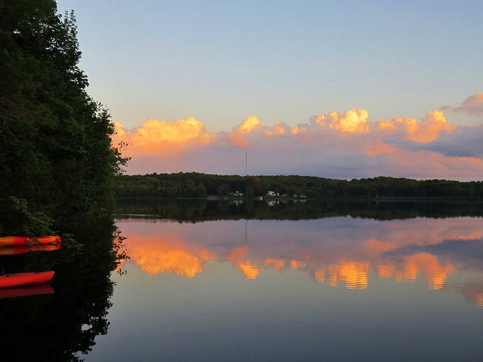 Nature's light show: A sunset so stunning, it makes you wonder if Mother Nature moonlights as a painter.