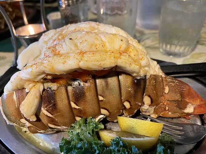 The lobster tail that launched a thousand food comas. This crustacean colossus is less of a meal and more of a delicious dare.