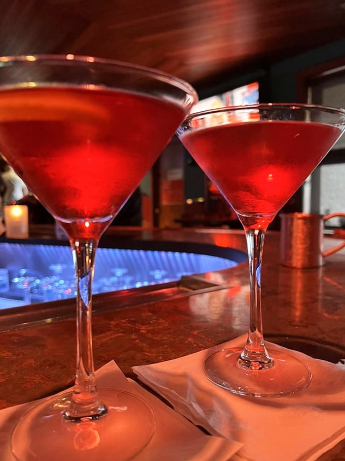 Martinis redder than a Wisconsin sunset. These cocktails don't just wet your whistle; they sing a siren song of supper club sophistication.