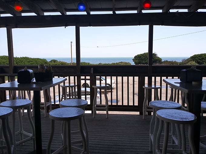 Who needs an ocean view when you've got this? Lehman's patio offers a slice of serenity with your supper.