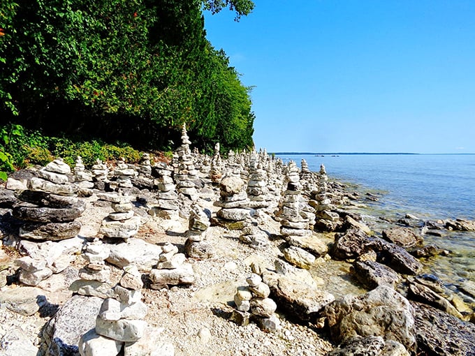 Rock stacking: the Jenga of the great outdoors. These balanced stones are nature's own modern art installation.