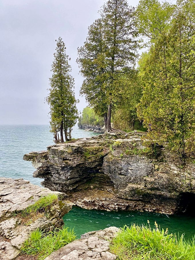 Who needs CGI when you've got these cliffs? It's like 'Jurassic Park' meets 'The Beach', minus the dinosaurs and Leo.