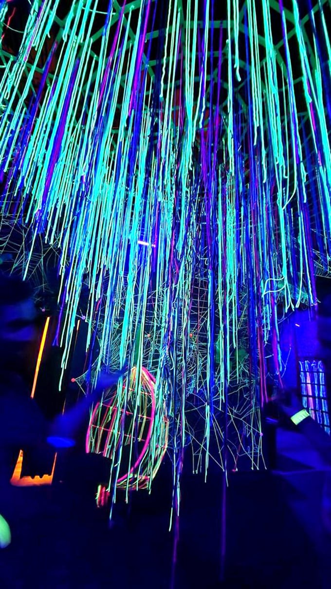 "Welcome to the electric jungle! These luminous strands create a forest of light that would make even Avatar's Pandora jealous."