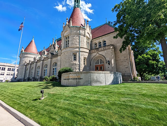 Neither rain, nor snow, nor gloom of night... could stop this castle from becoming Saginaw's coolest history hub!