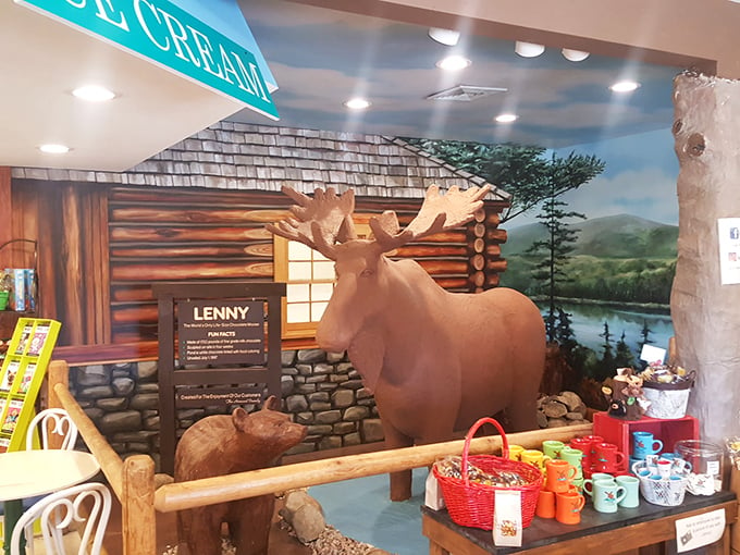 Holy chocolate, Batman! That's not a moose – it's 1,700 pounds of cocoa-crafted magic.