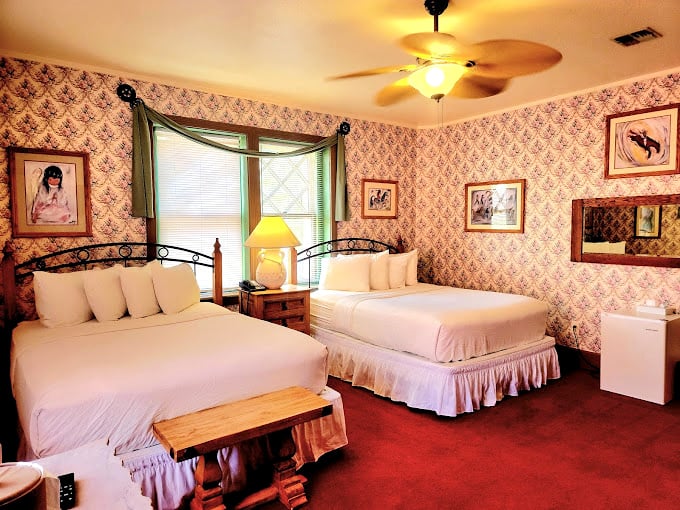 Two beds, twice the Victorian charm. It's like the set of "Downton Abbey" decided to vacation in the Wild West.