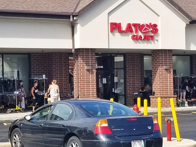 Plato's Closet: Where fashion trends get a second chance! Dive into a sea of styles without drowning your wallet. Photo credit: Christina Ehnow (Redheadnsassy)