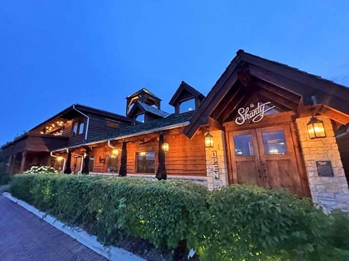 Who knew paradise had a log cabin vibe? The Shanty's twinkling lights beckon you to a world of comfort and flavor.