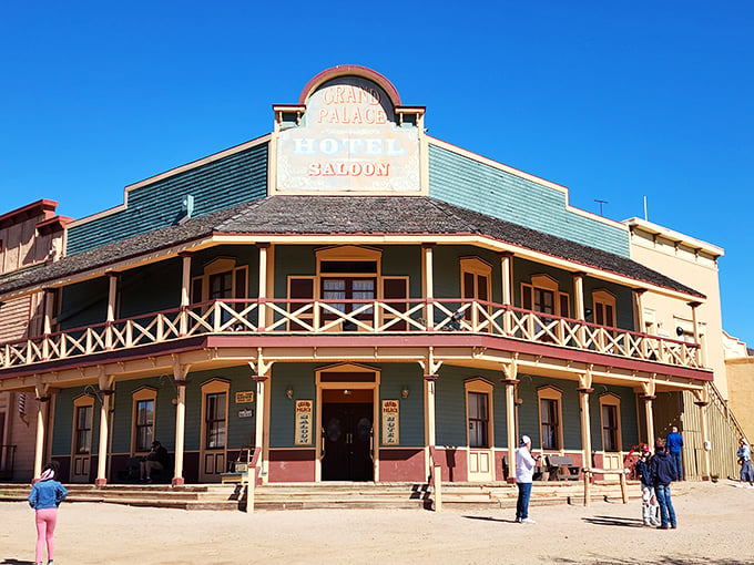 Step into a time warp at Old Tucson Studios! This Grand Palace Hotel looks ready for a Clint Eastwood cameo.