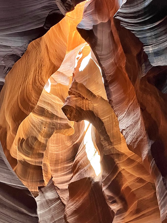 Light show extraordinaire in Antelope Canyon. Sorry, Vegas – you've got nothing on this!