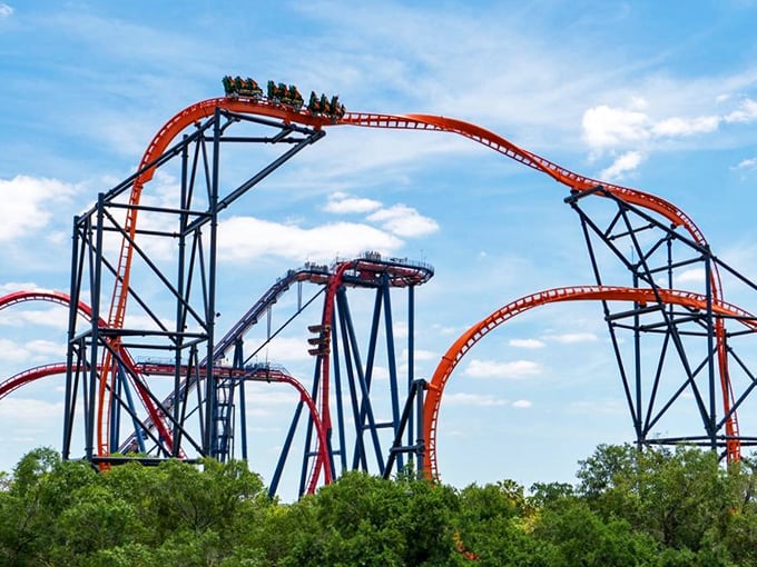 Orange you glad you rode Tigris? This coaster's twists and turns are more unpredictable than Florida weather.