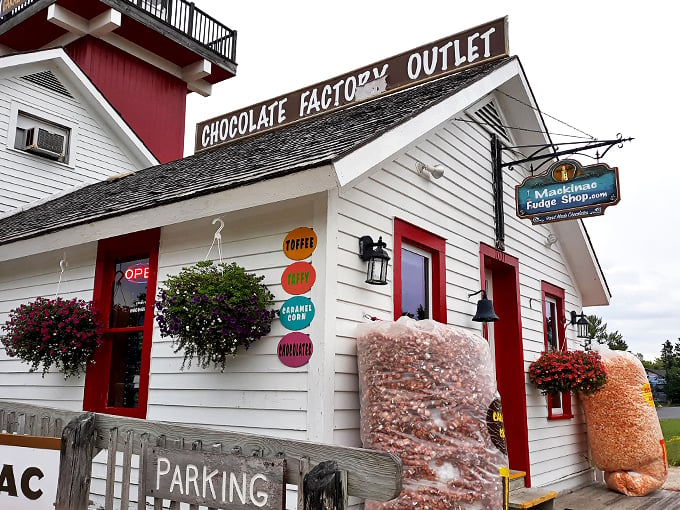 Mackinac Fudge Shop: Island flavor, mainland convenience. Get your fudge fix without the ferry ride. It's like teleportation for your taste buds!