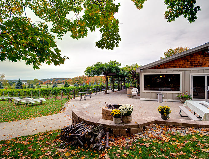 Bowers Harbor: Where fall foliage meets fermented grapes. It's like autumn decided to throw a wine party.