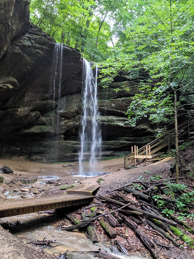 Who needs a car wash when you've got Big Lyons Falls? (Disclaimer: Please don't actually wash your car here.)