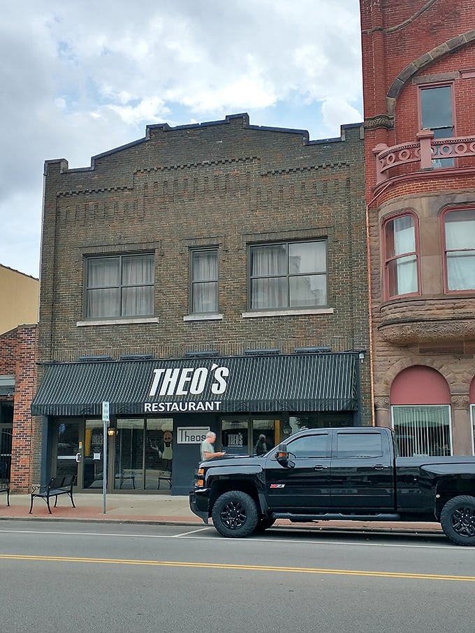 "Step into Theo's: Where the bricks are old, but the steaks are fresh. It's a meaty slice of Cambridge history!" 