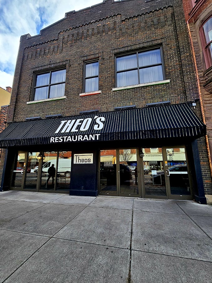 "Theo's: Where steaks have been perfected since 1931. It's like time travel, but with better food and indoor plumbing."