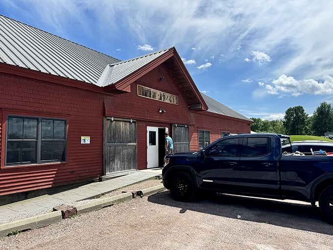 Holy smokes! This unassuming red barn houses a wood-fired wonderland of cheesy delights.