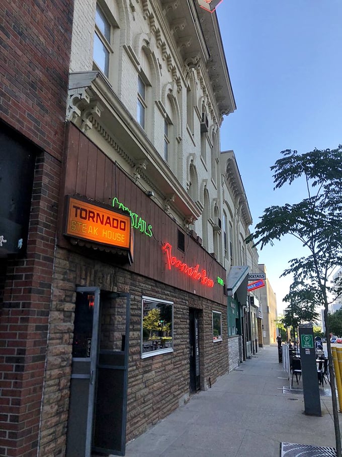 Tornado Steak House: The only storm you'll want to chase. Beefy delights in a noir-esque setting.