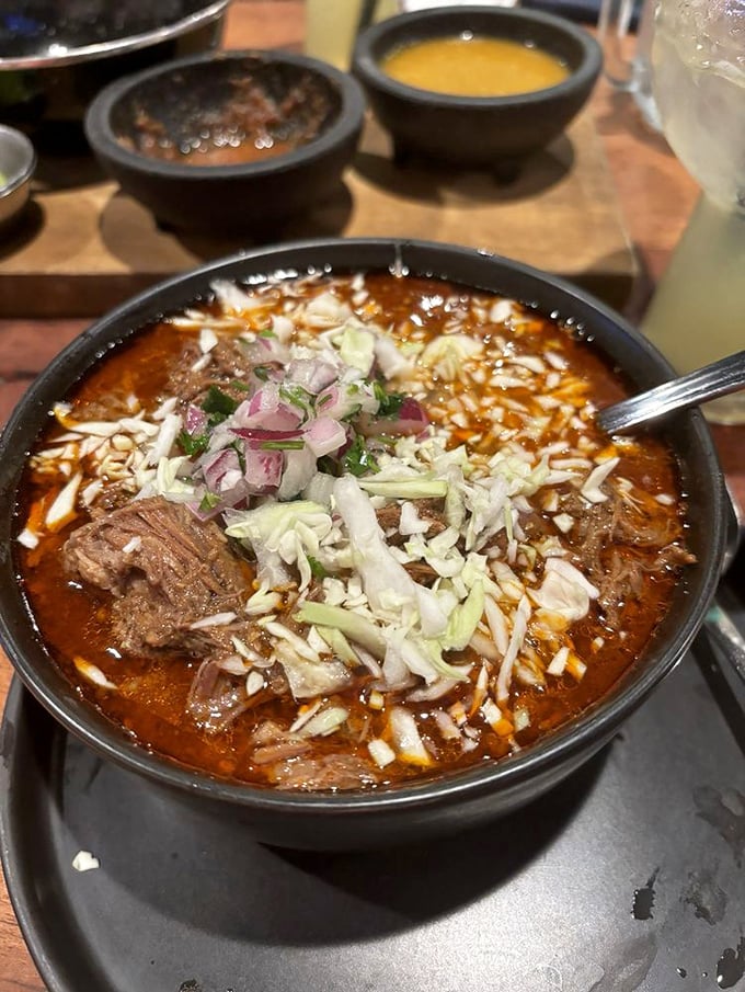 Birria ramen: Where Mexico and Japan collide in a bowl of pure, slurp-tastic joy. It's like a flavor fiesta in your mouth!