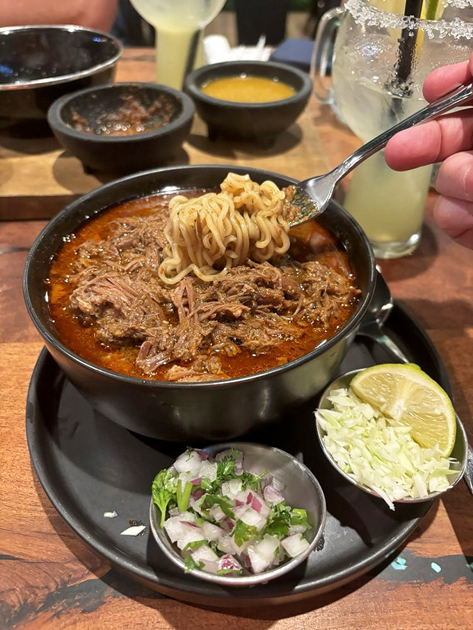 Houston, we have a problem – this birria ramen is out of this world! Prepare for a taste bud launch in 3... 2... 1...