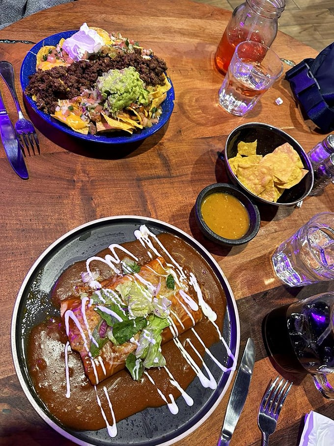 Birria enchiladas: Wrapped in tortillas and drenched in sauce, these beauties are like a warm, flavorful hug for your stomach.