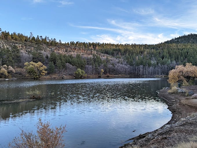 Buckskinner Lake: Where tranquility meets rugged beauty. It's like Mother Nature's own zen garden, with a side of adventure.