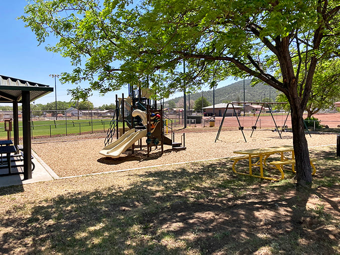 Cureton Park: Where childhood dreams take flight. Swings, slides, and endless blue skies - it's a recipe for pure, simple joy.