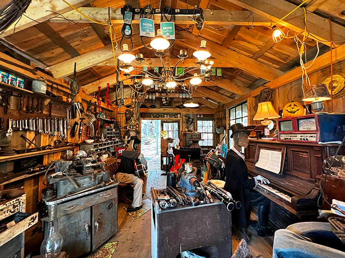 Grandma's attic meets mad scientist's lab. This cozy chaos is where preserves are born and creativity knows no bounds.