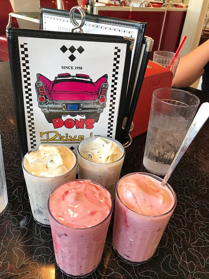 Shake, rattle, and roll! Don's milkshake lineup is like a Motown group – each one's a star, but together they're pure magic.