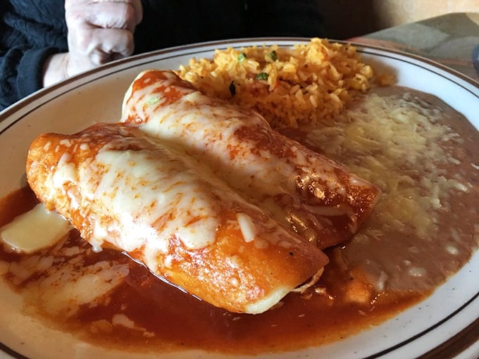 Cheesy does it! These chicken enchiladas are so gooey, they could probably qualify as a new food group.