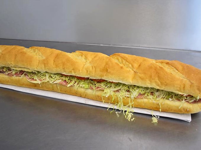 Behold, the sandwich colossus! This sub is so massive, it might need its own area code. Bite with caution – and a big appetite.