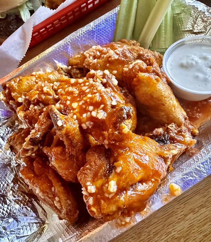 Forget about counting calories – these wings are worth every finger-licking, napkin-grabbing bite. It's a flavor party, and your mouth is invited!