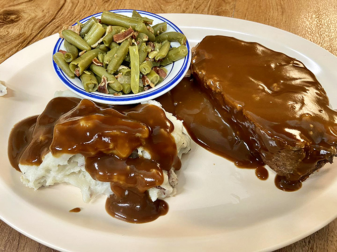 Meatloaf that could make a vegetarian question their life choices. Comfort food so good, it should come with a hug.