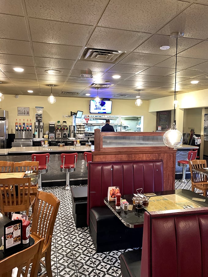 Step into a time machine of taste! This retro-chic interior blends nostalgia with modern comfort, serving up ambiance as delicious as the food.