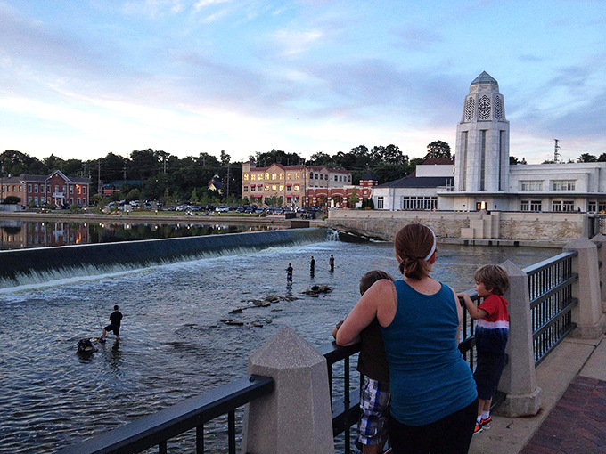 Fishing for compliments: St. Charles' waterfront is so photogenic, even the fish are ready for their close-up.