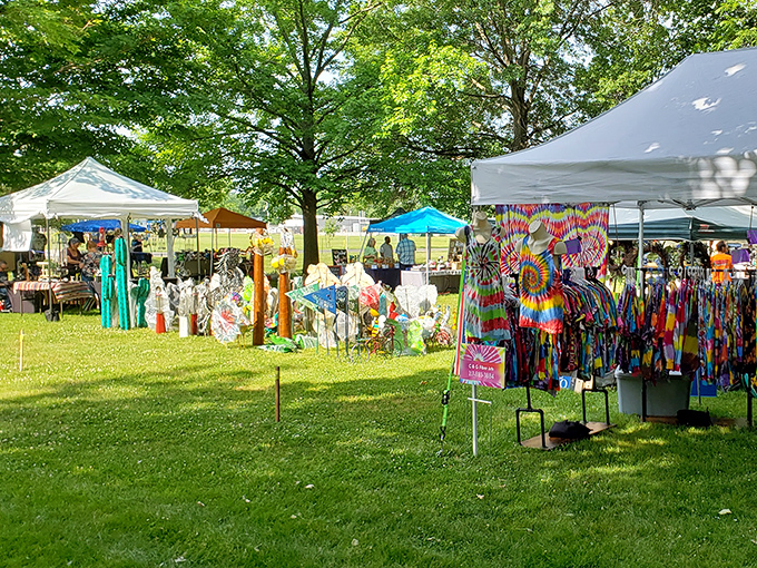 A rainbow explosion of local crafts! This market is like your grandma's attic and a hipster craft fair had a beautiful baby.