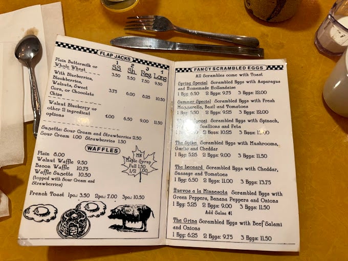 Decisions, decisions! This menu is like a greatest hits album of breakfast classics. Warning: May cause spontaneous mouth-watering and menu indecision.